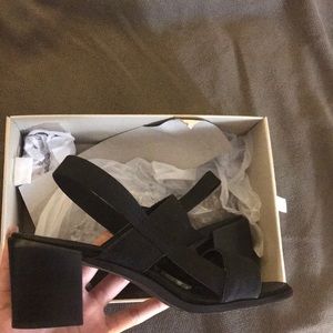 Urban outfitters black strappy heeled sandals